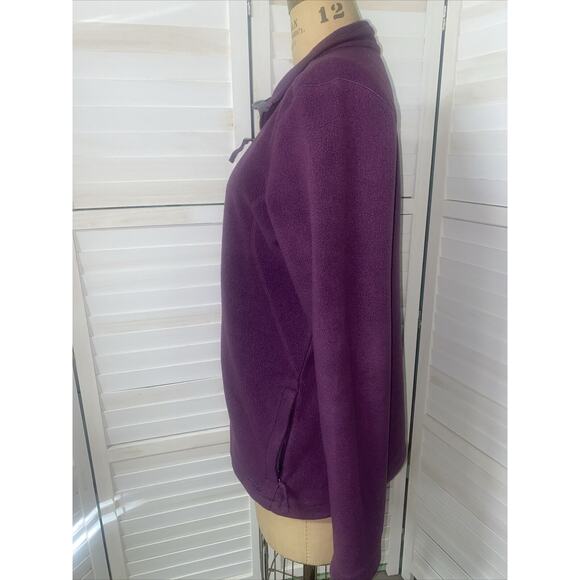 CABELA'S Jacket Women's Outerwear Full Zip Fleece Jacket Purple Sz Large - Picture 6 of 7